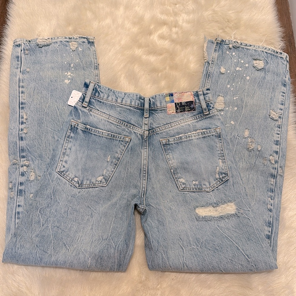 Light Blue Distressed Jeans - Picture 2 of 8